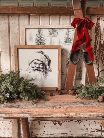 Colored Evergreen Trees Layering Sign