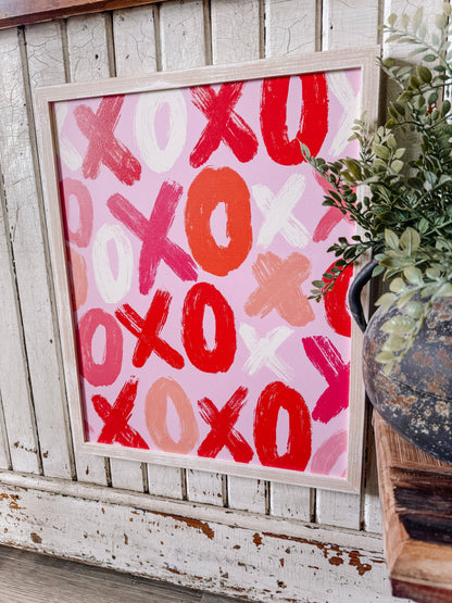 Colorful XOXO Wall Art Wood Sign