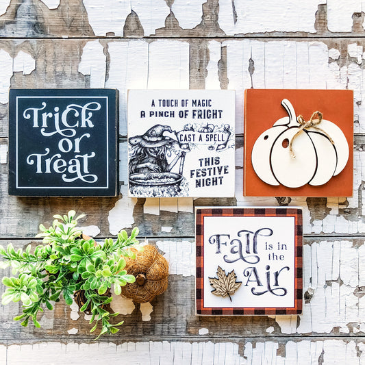 Fall Mini Tiered Tray Signs