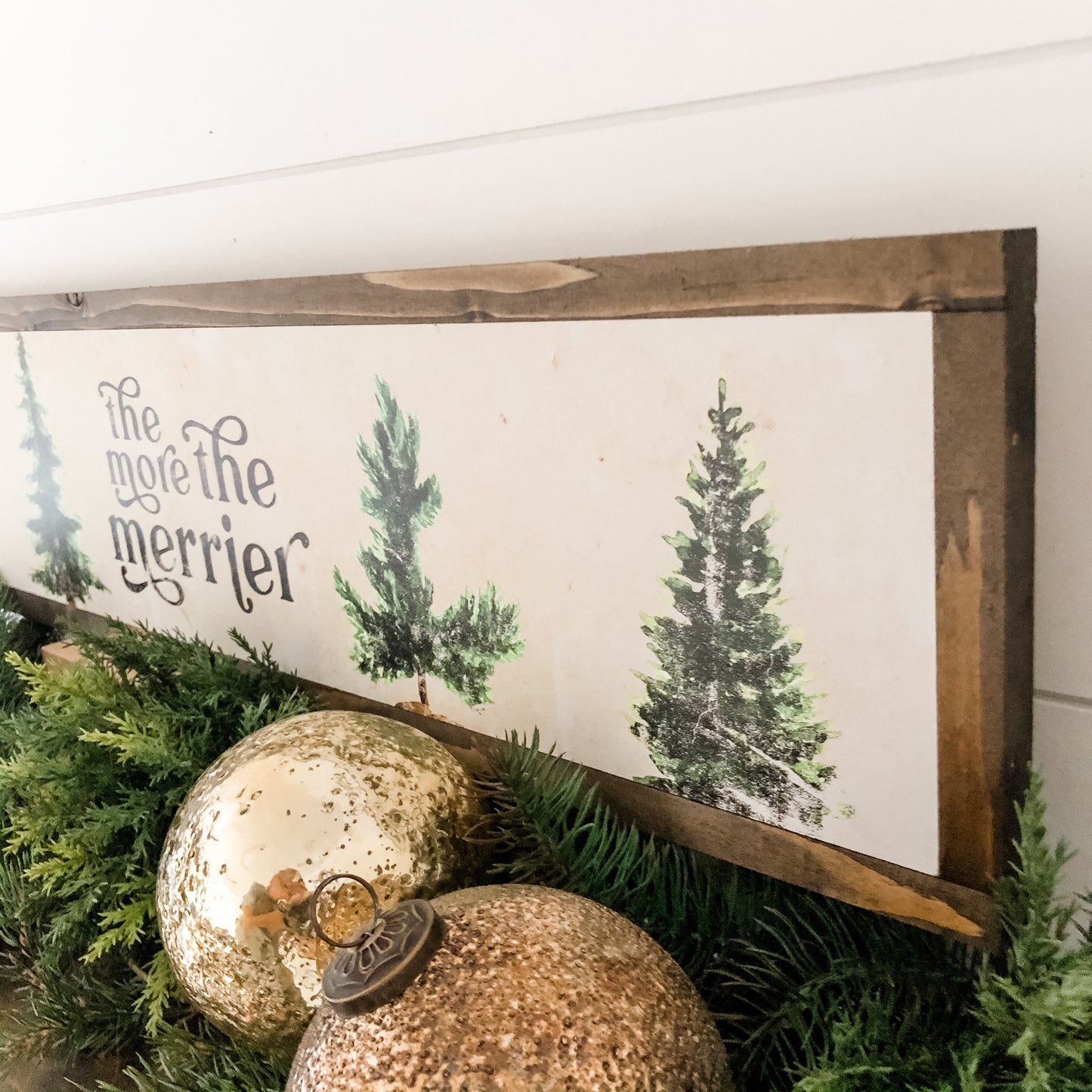 The More the Merrier Christmas Wood Sign