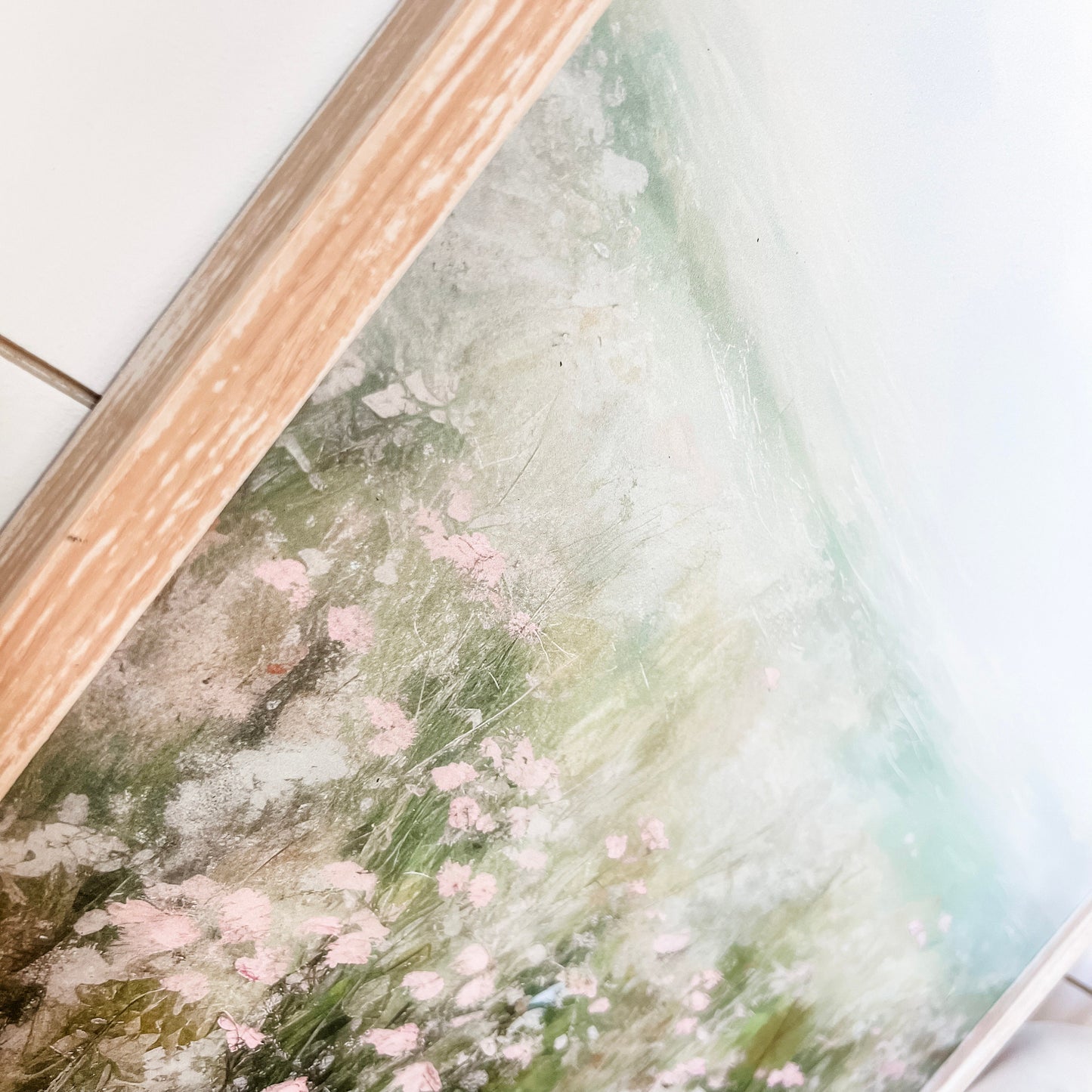 Spring Pastel Wildflower Print Wood Sign