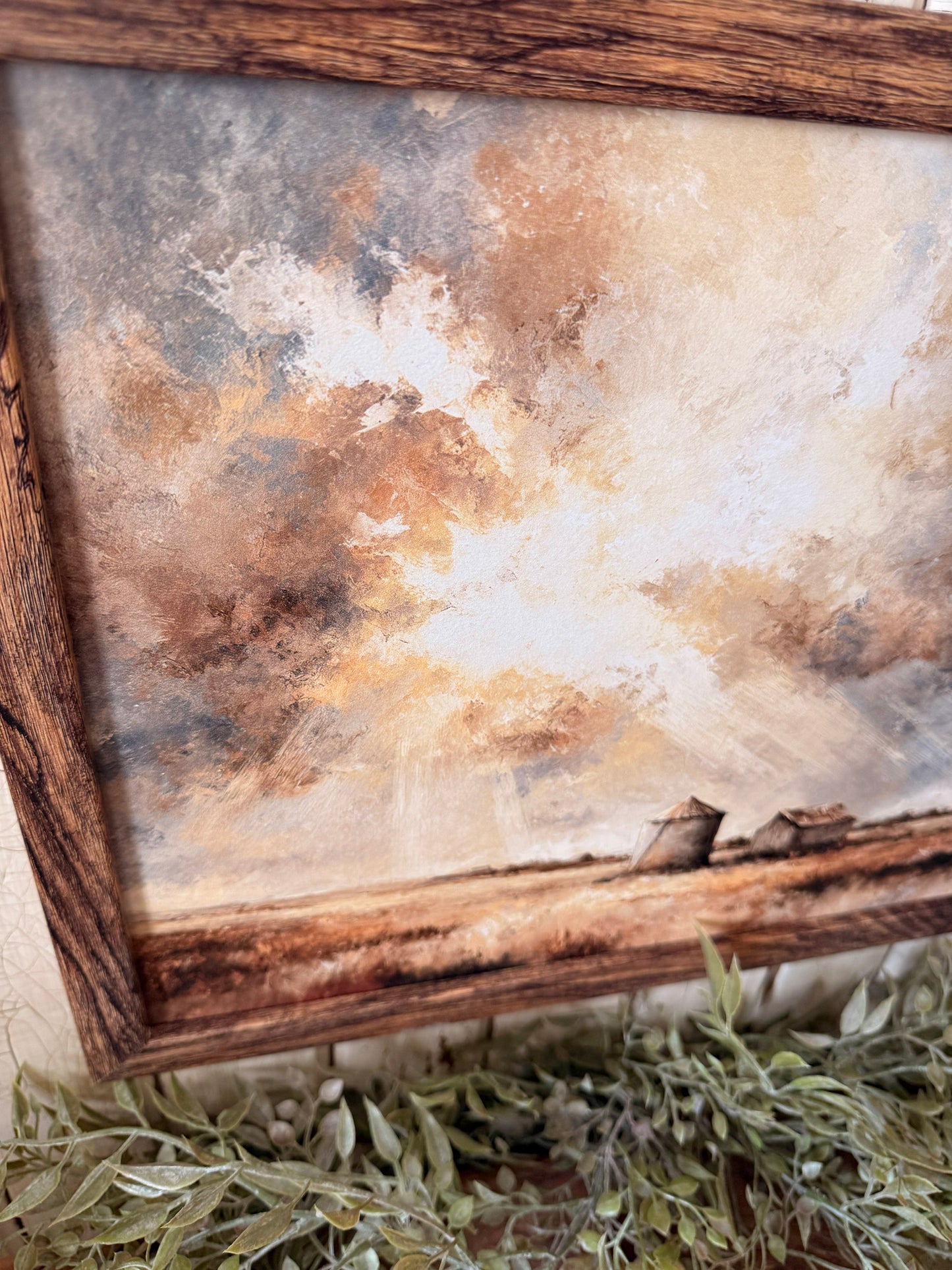 Summer Country Clouds Landscape Wood Sign