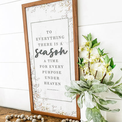 Ecclesiastes 3:1 Bible Verse Wood Sign