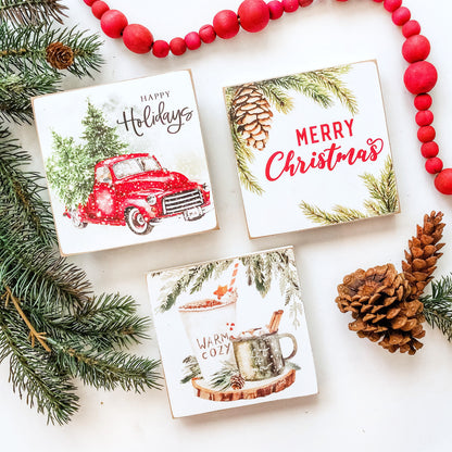 Christmas Mini Tiered Tray Signs