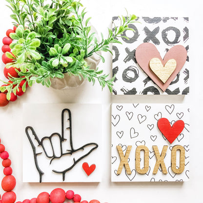 Valentines Day Mini Tiered Tray Sign