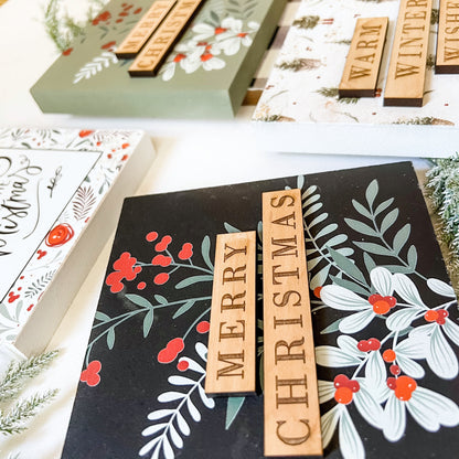 Christmas Mini Tiered Tray Signs
