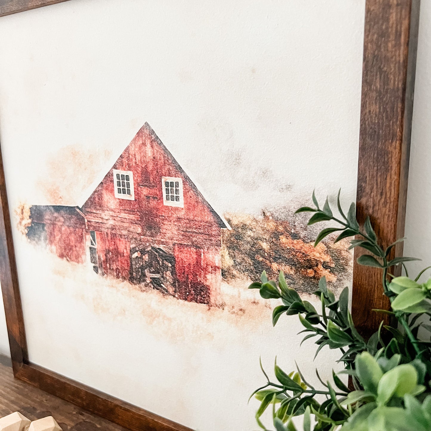 Red Barn Farmhouse Wood Sign