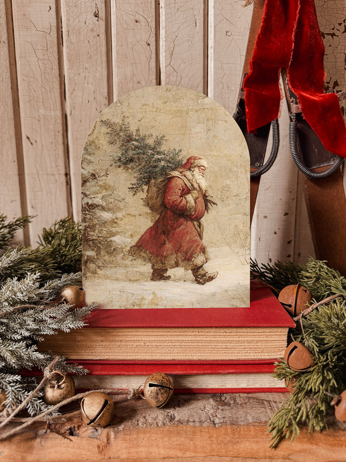 Christmas Arched Wood Signs 2