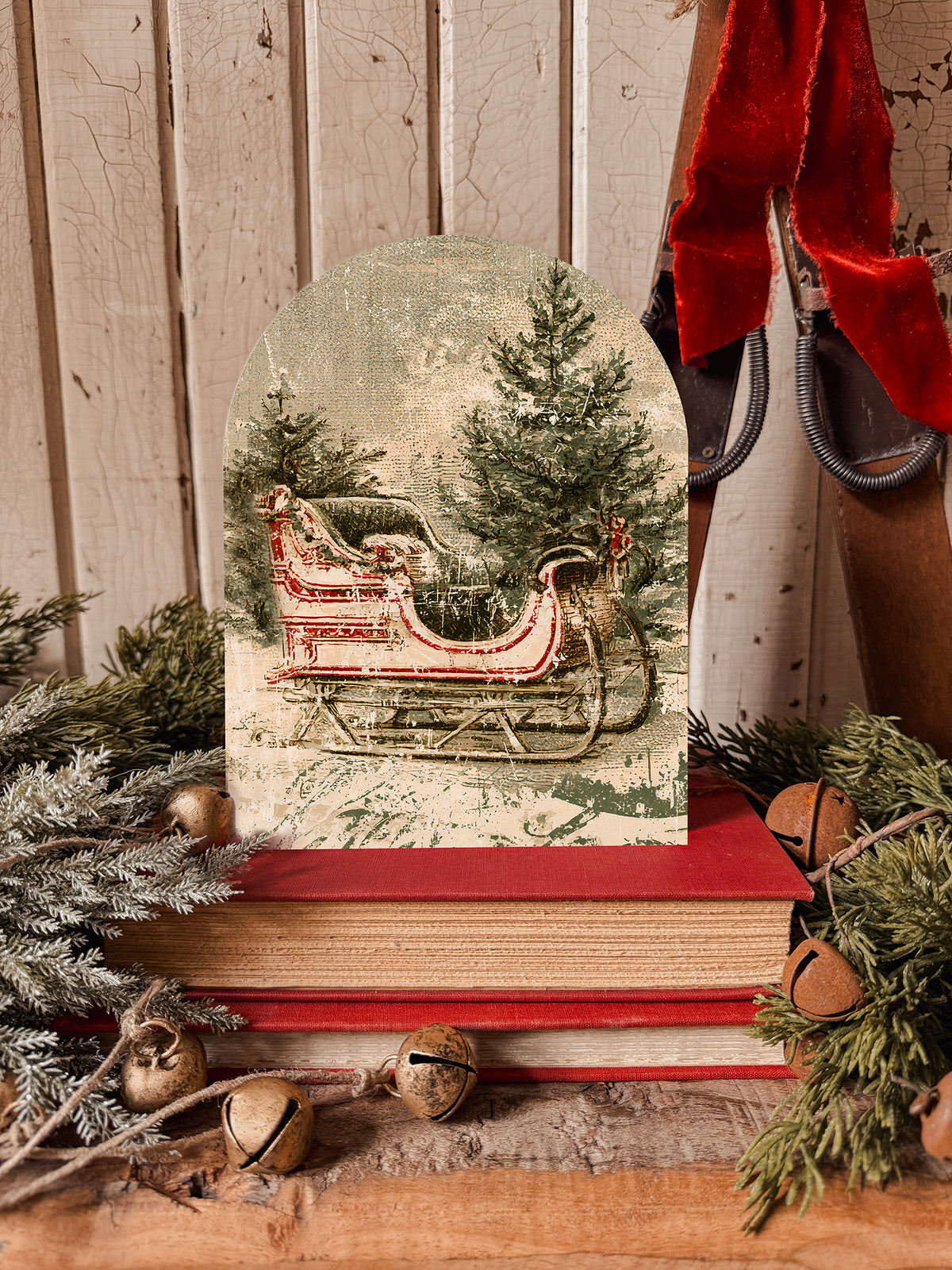 Christmas Arched Wood Signs 2