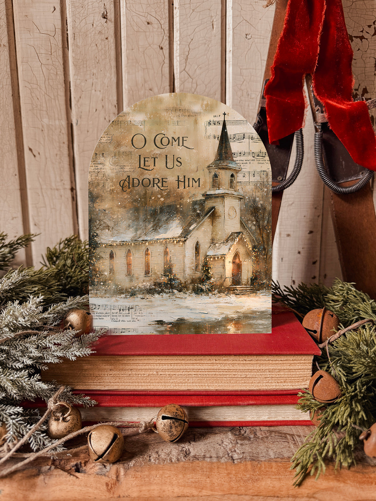 Christmas Arched Wood Signs 2