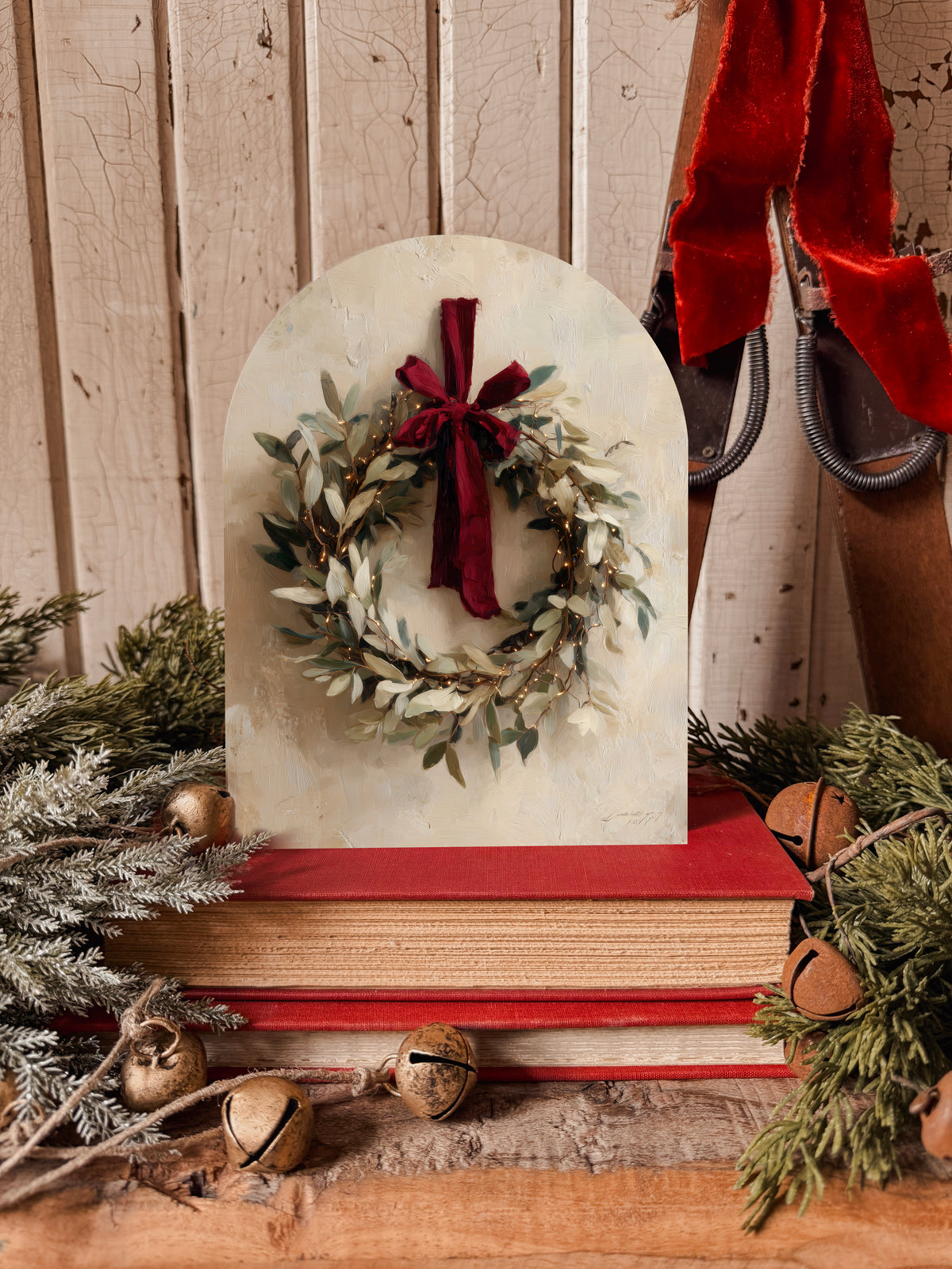 Christmas Arched Wood Signs 2
