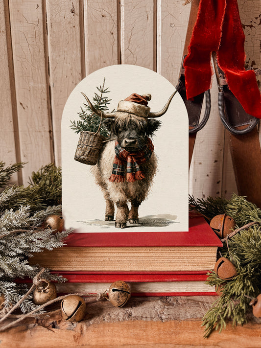 Christmas Arched Wood Signs 2