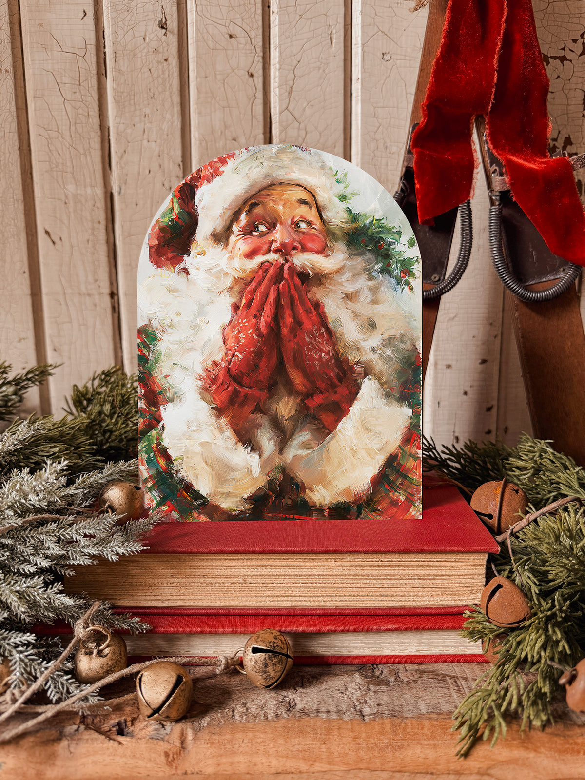 Christmas Arched Wood Signs 2