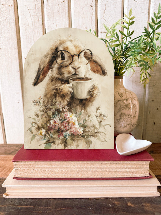 Spring And Easter Arched Wood Sign