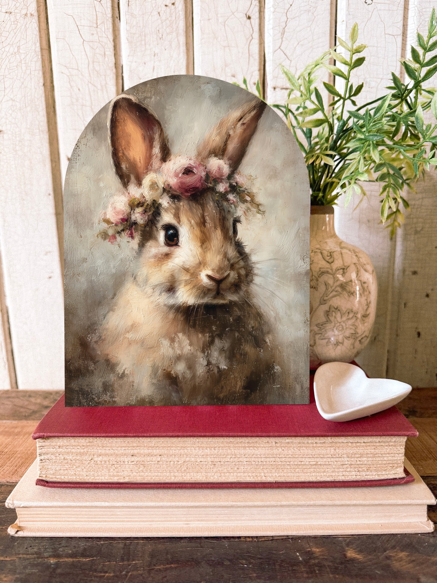 Spring And Easter Arched Wood Sign