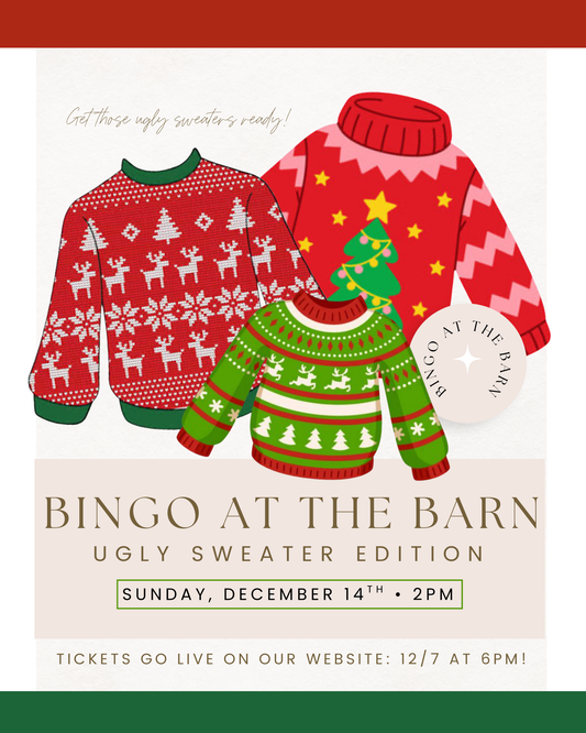 BINGO AT THE BARN SIGN-UP FOR 12/14