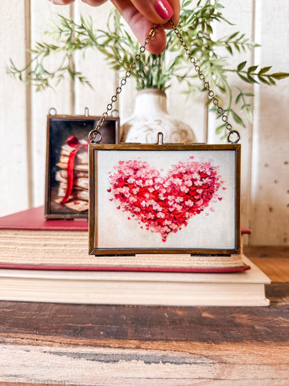 Valentines Day Mini Print in Gold Frame