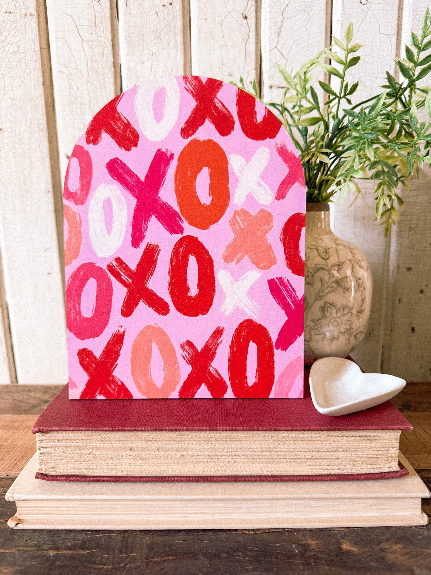 Valentines Day Arched Wood Sign