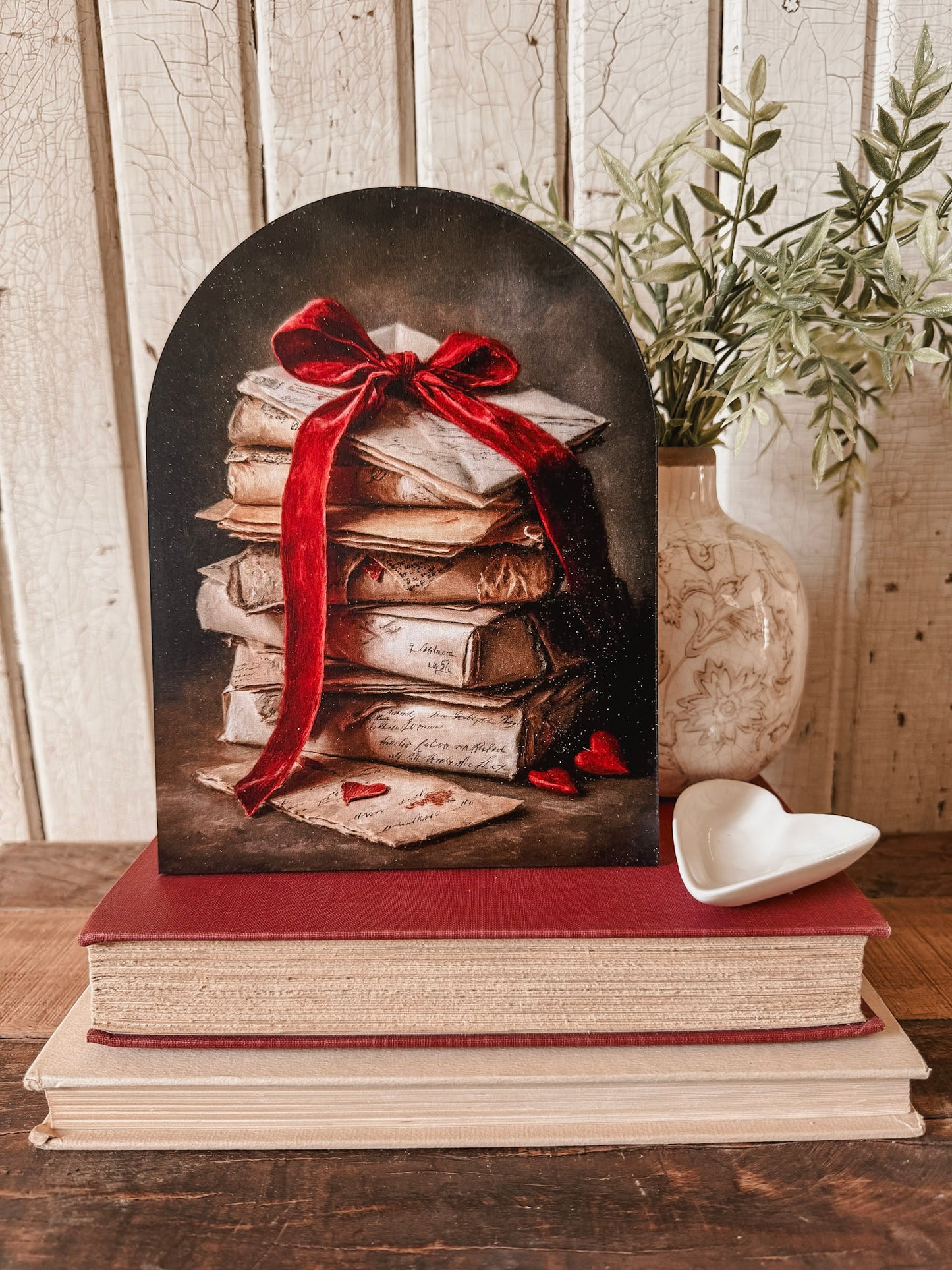 Valentines Day Arched Wood Sign