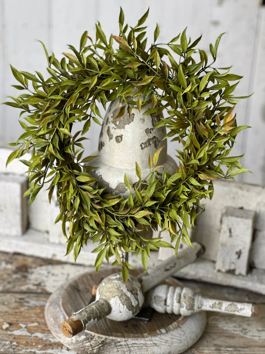 Green Smilax Candle Ring 12"