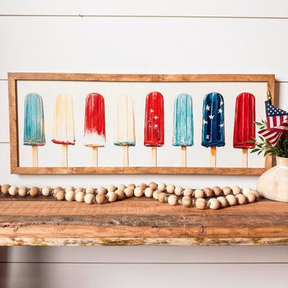 Patriotic Summer Popsicles Art Print