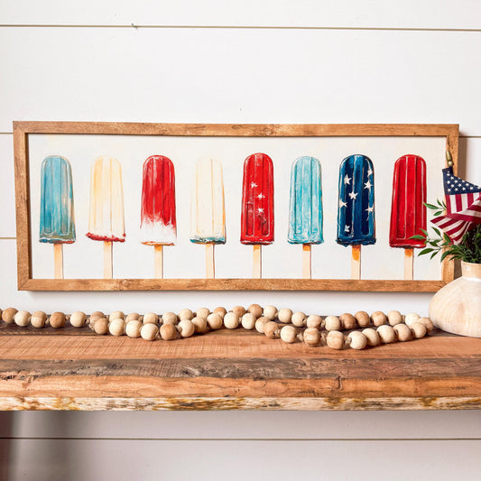 Patriotic Summer Popsicles Art Print