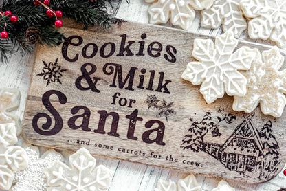 Milk & Cookies for Santa Cutting Board