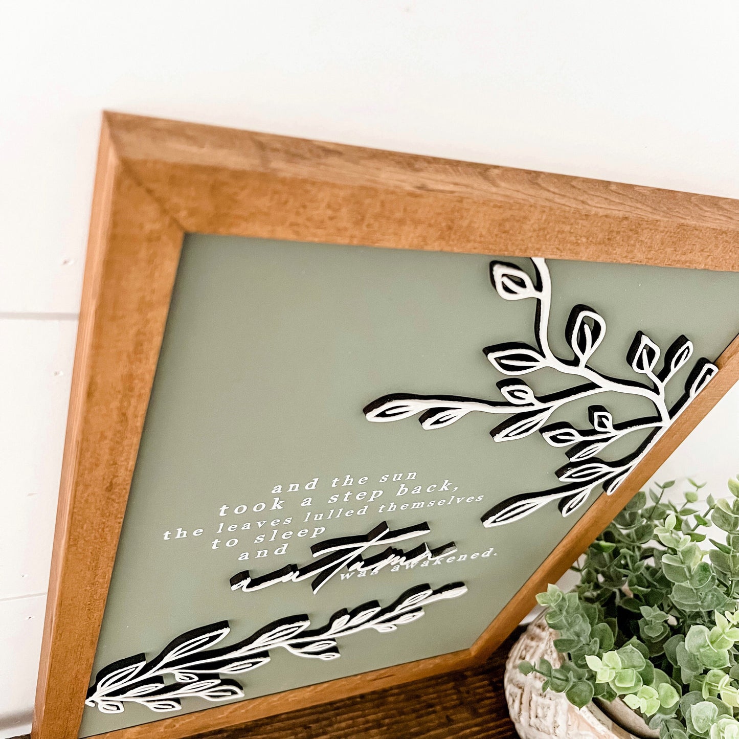 Autumn Awakened Fall Quote Wood Sign