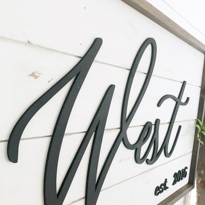 Custom Last Name Shiplap Sign