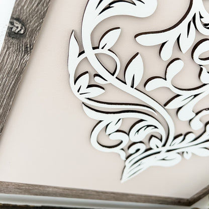 Valentines Day Laser Cut Heart Sign