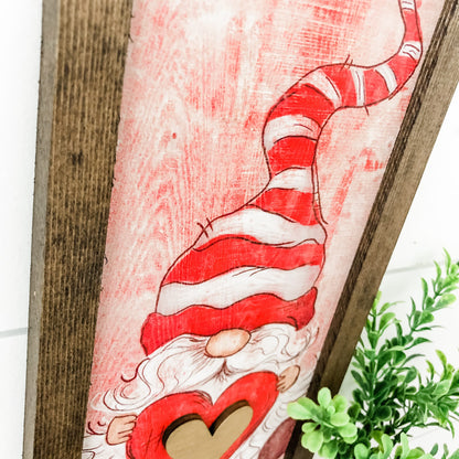 Valentines Day Gnome Sign
