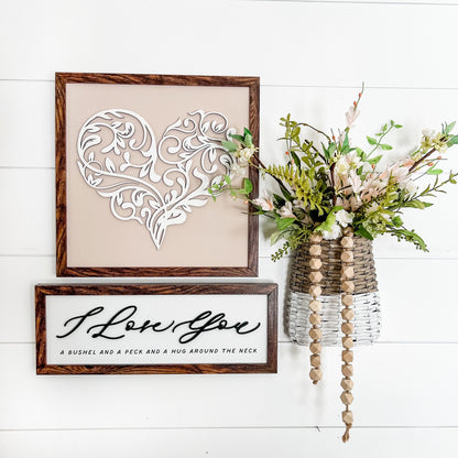 Valentines Day Laser Cut Heart Sign