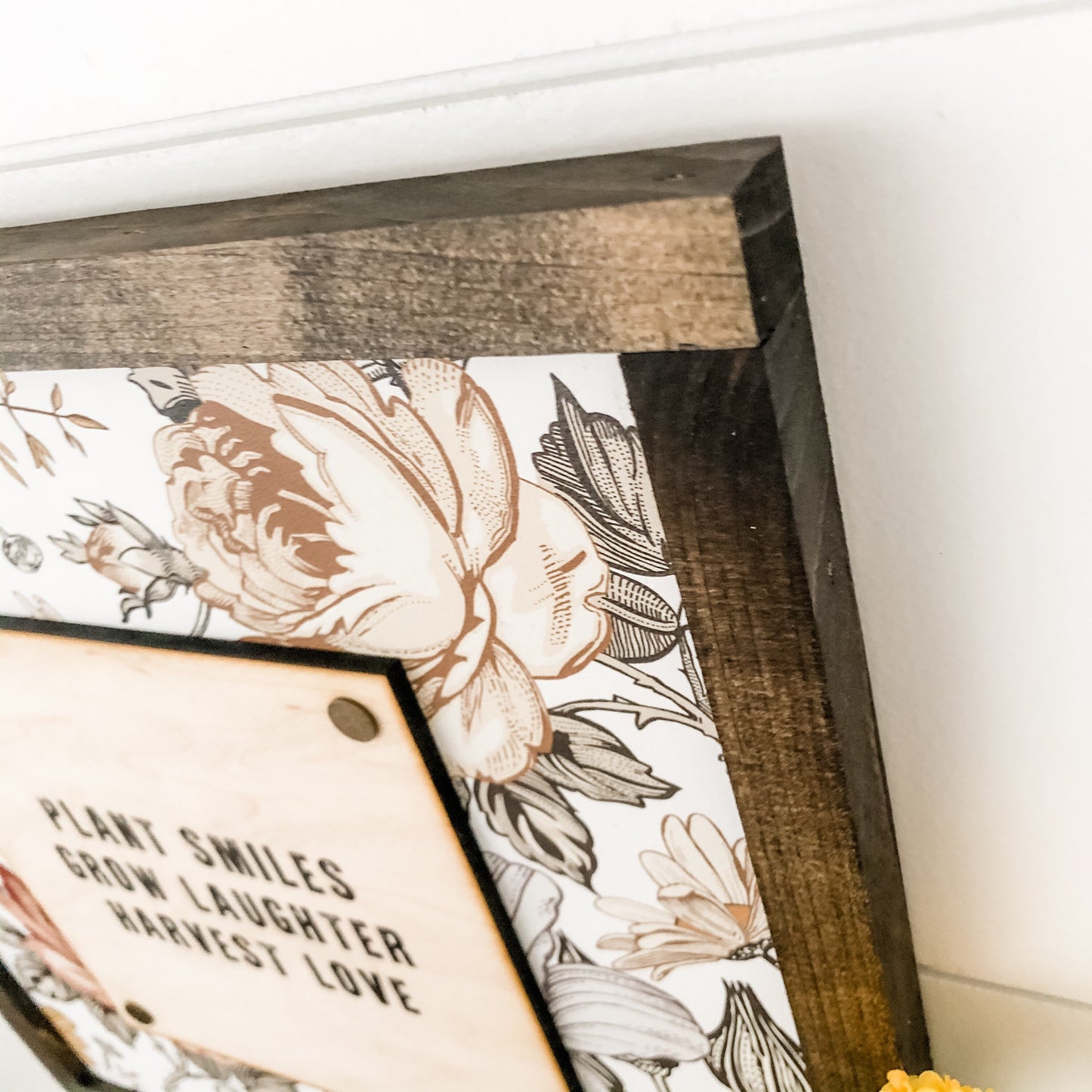 Plant Smiles, Grow Laughter, Harvest Love Wood Sign