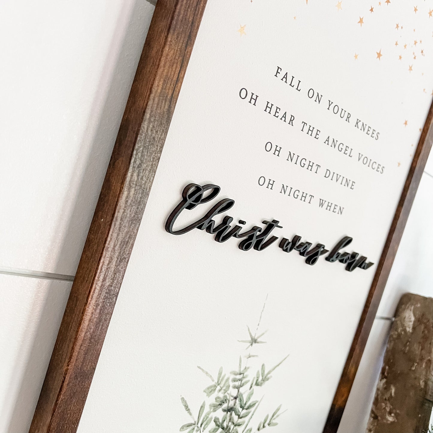 Christ Was Born Christmas Sign