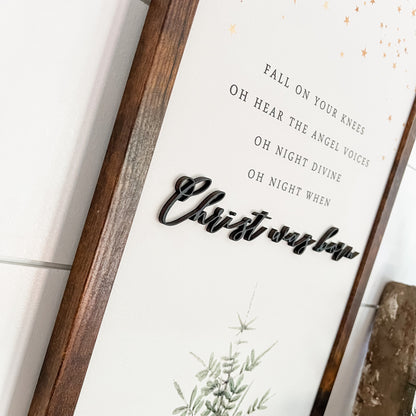 Christ Was Born Christmas Sign