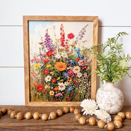 Colorful Summer Wildflowers Wall Art