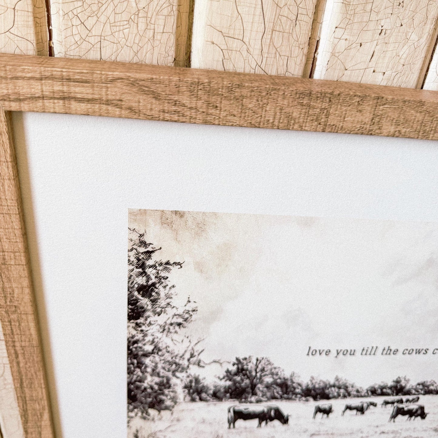 Love You Till the Cows Come Home Wood Sign