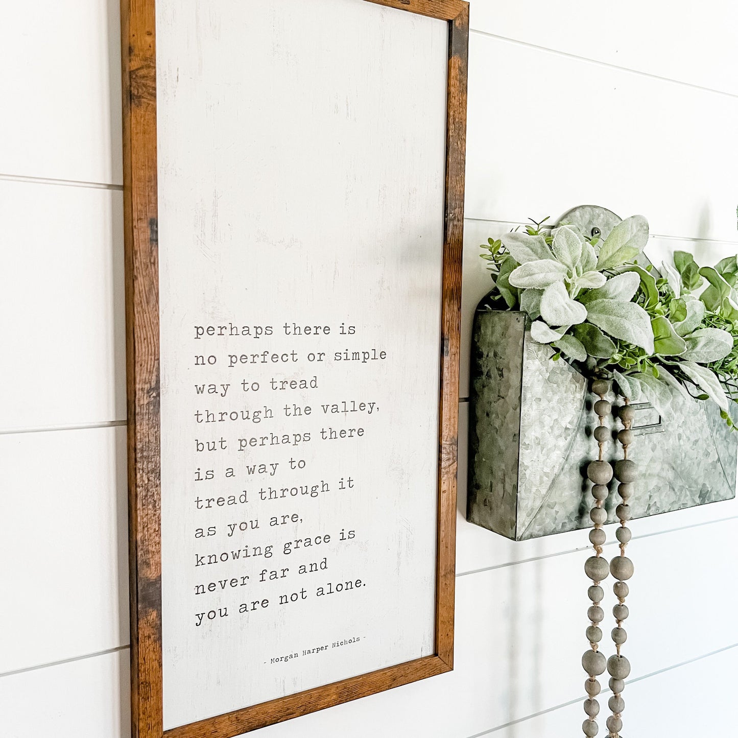 Tread Through Valley Inspirational Quote Wood Sign