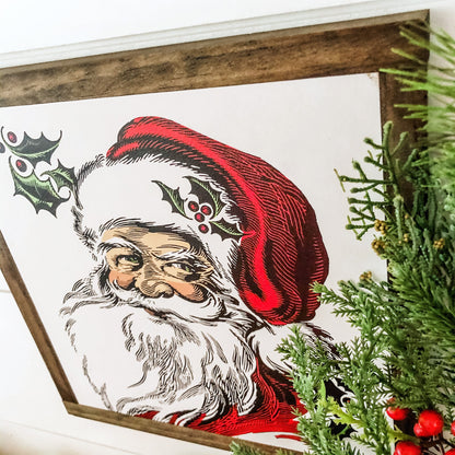 Santa Face Christmas Sign