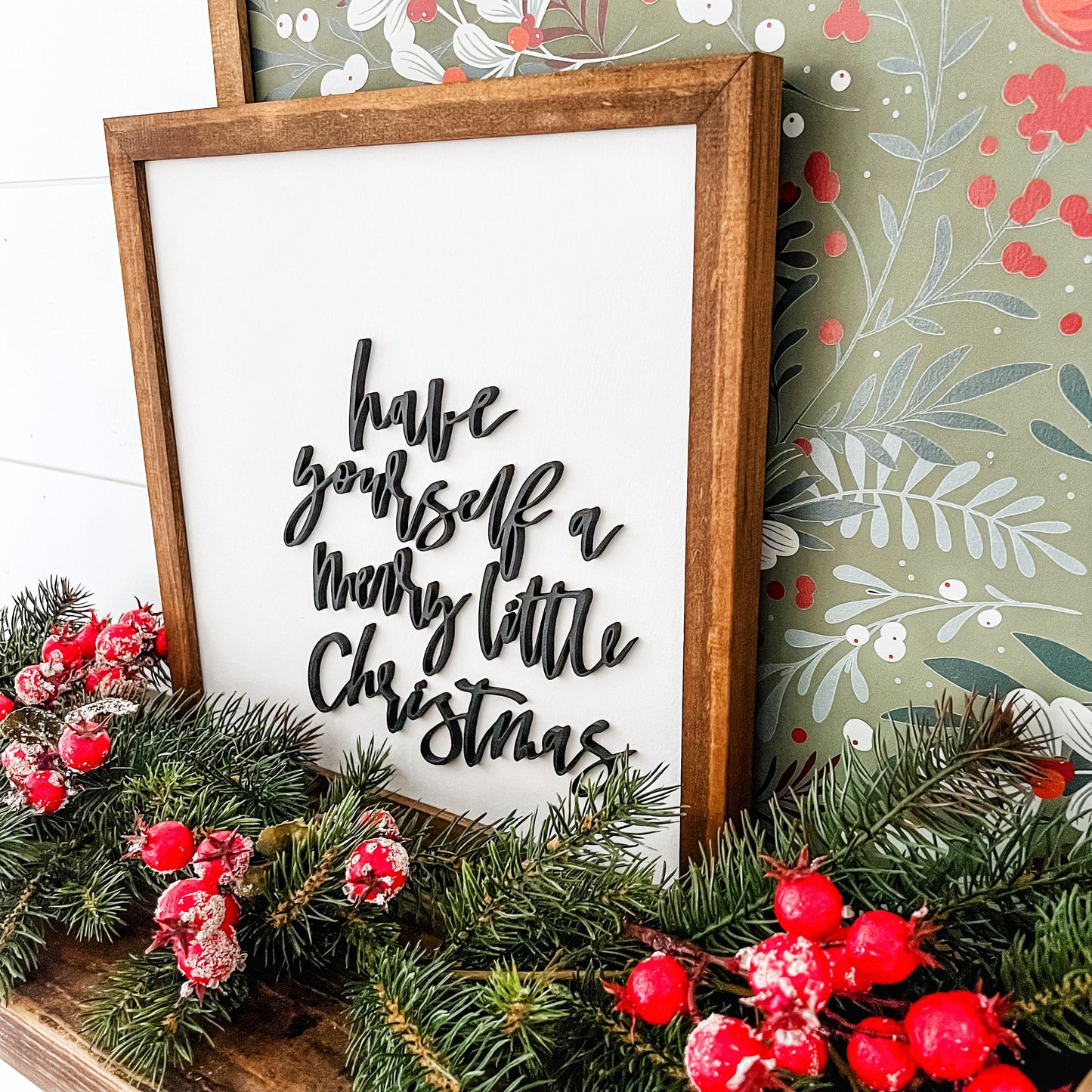 Have Yourself a Merry Little Christmas Square Wood Sign