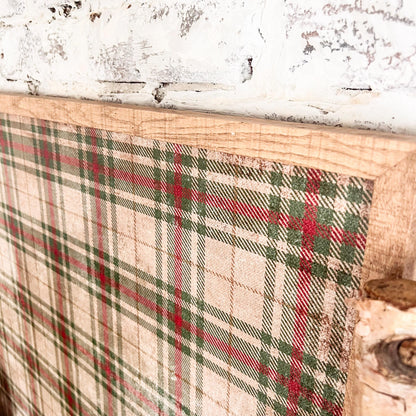 Vintage Plaid Background Layering Sign