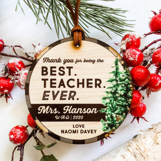 Personalized Teacher Ornament