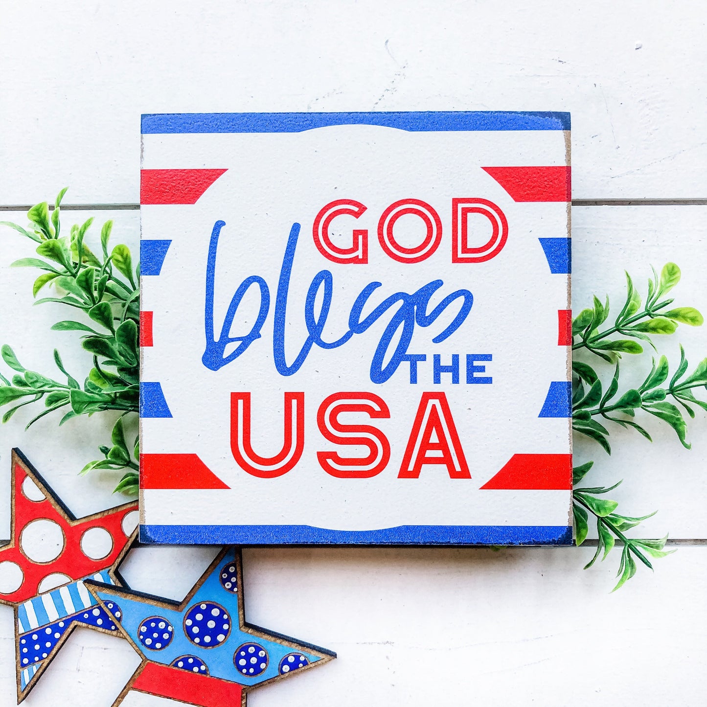 4th of July Mini Tiered Tray Signs
