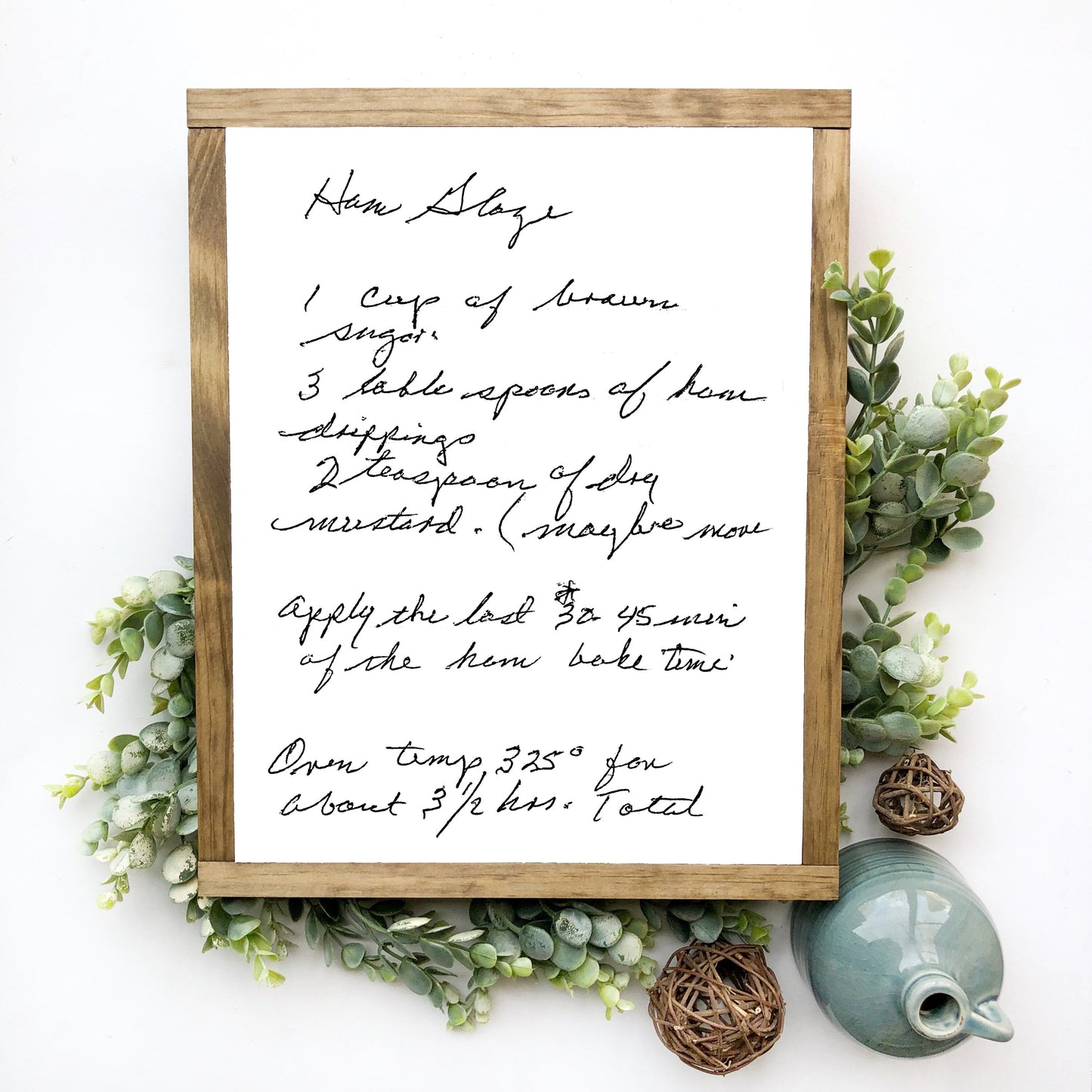 Personalized Recipe Card Wood Sign