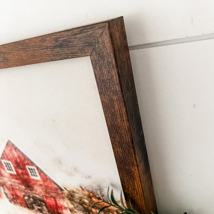 Red Barn Farmhouse Wood Sign