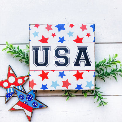 4th of July Mini Tiered Tray Signs