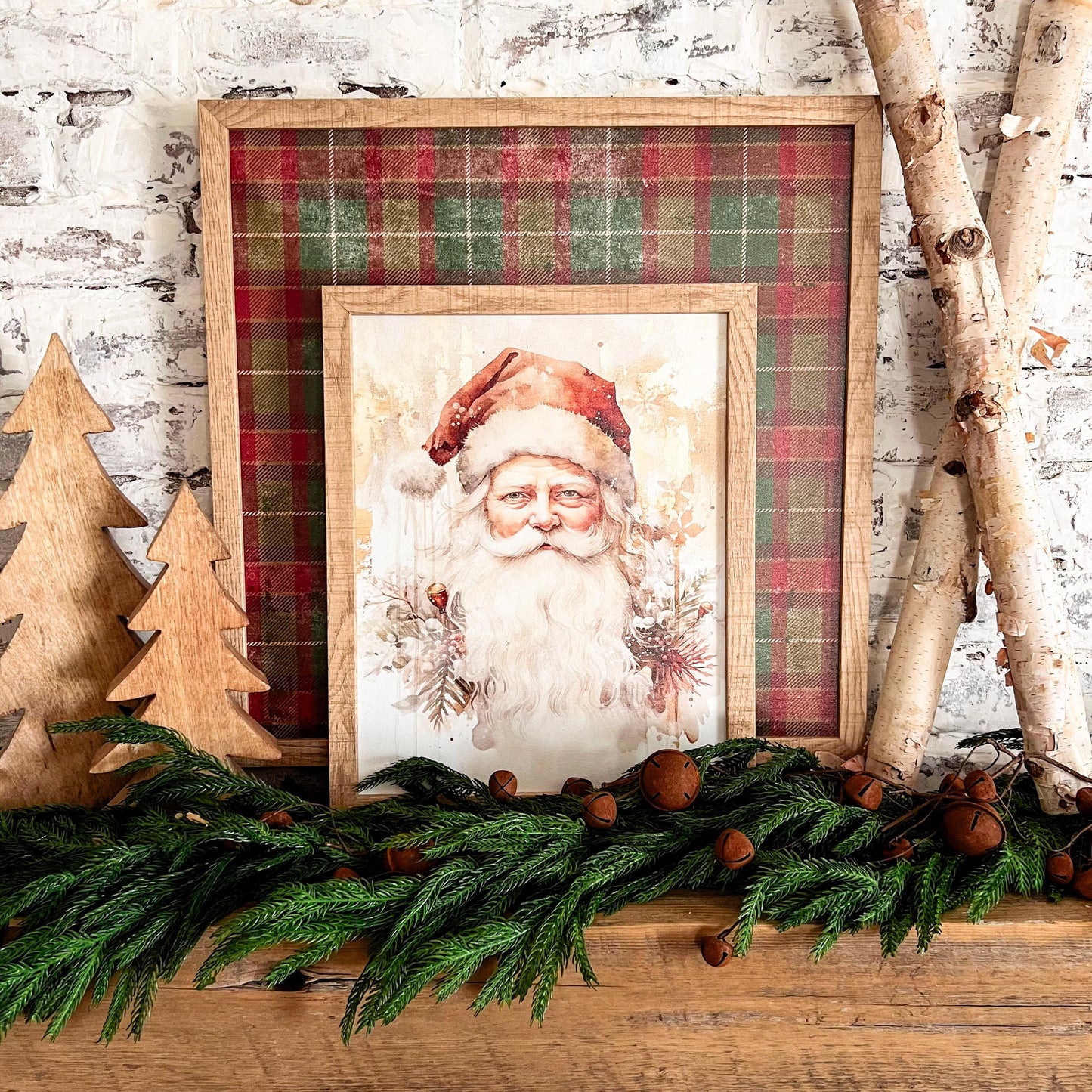Vintage Plaid Background Layering Sign