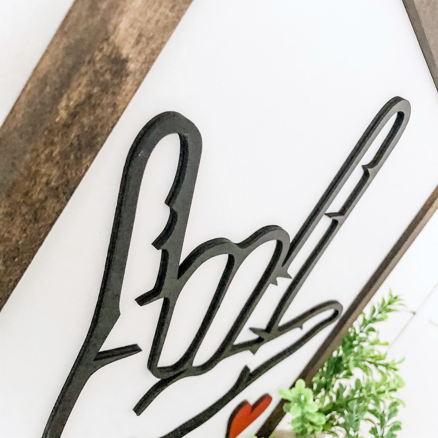 I Love You Hand Wood Sign