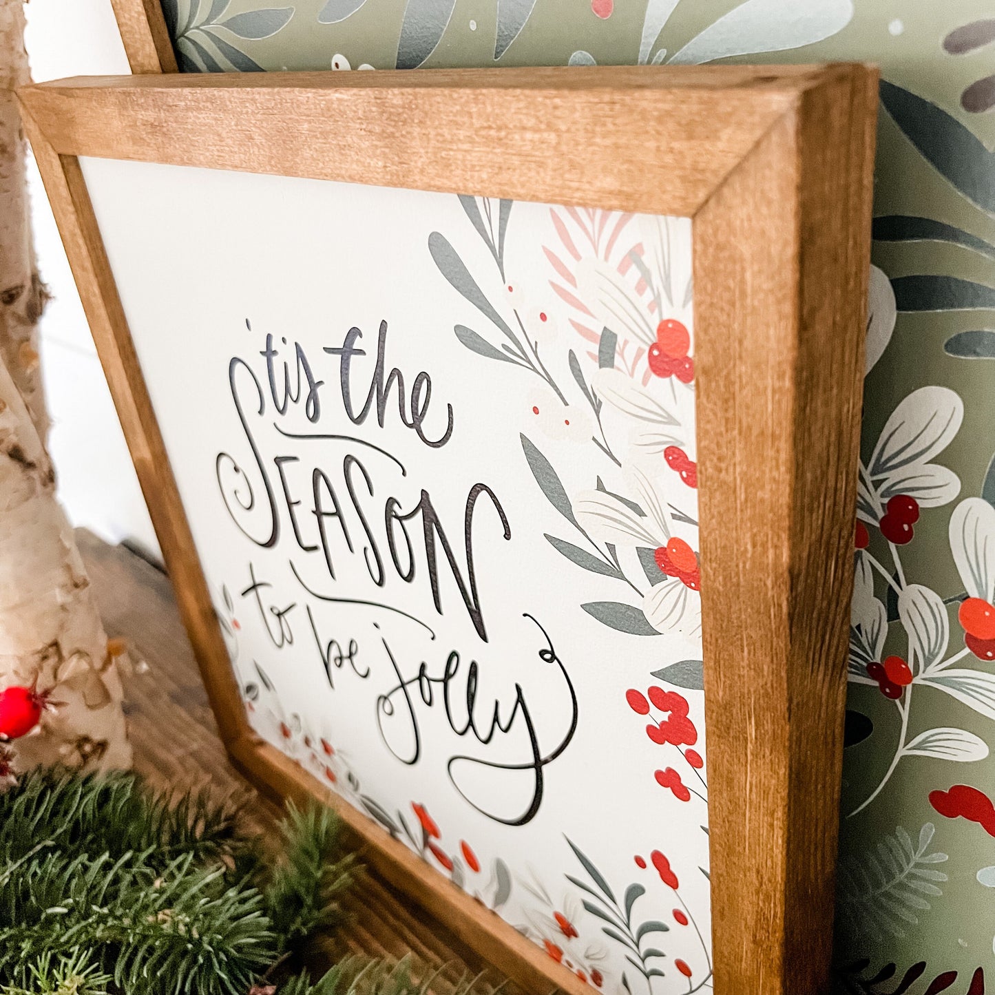 Christmas Wood Sign with Holiday Saying
