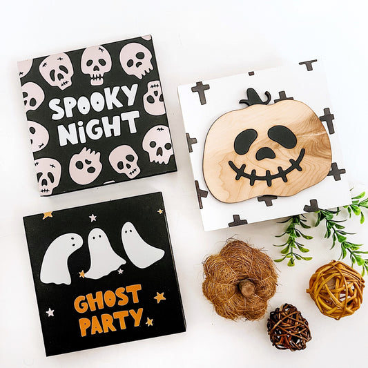 Halloween Mini Tiered Tray Signs